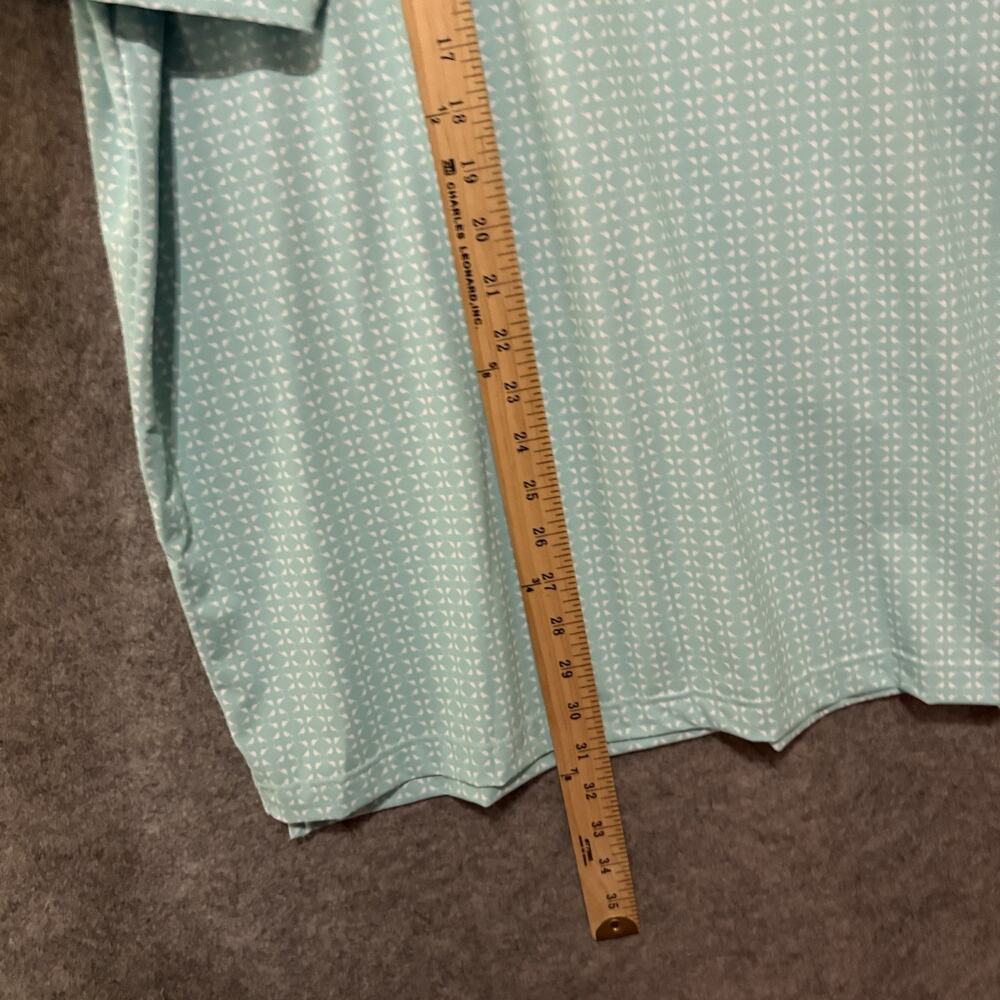Scales Polo Shirt Mens XL Blue Geometric‎ Print Lightweight Stretch Golf - Picture 6 of 7